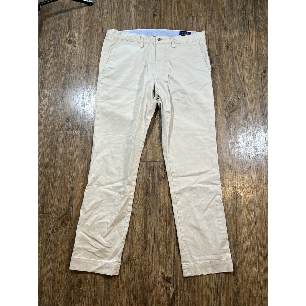Polo Ralph Lauren Men's Slim Fit Stretch Chino Khaki Pants Size 33X30